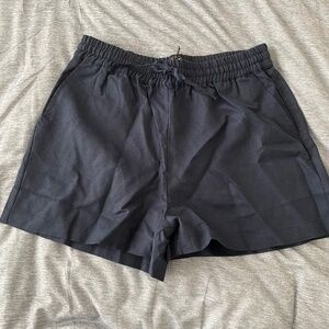 Rachel Parcell Linen Blue Pull-on Shorts Size Medium